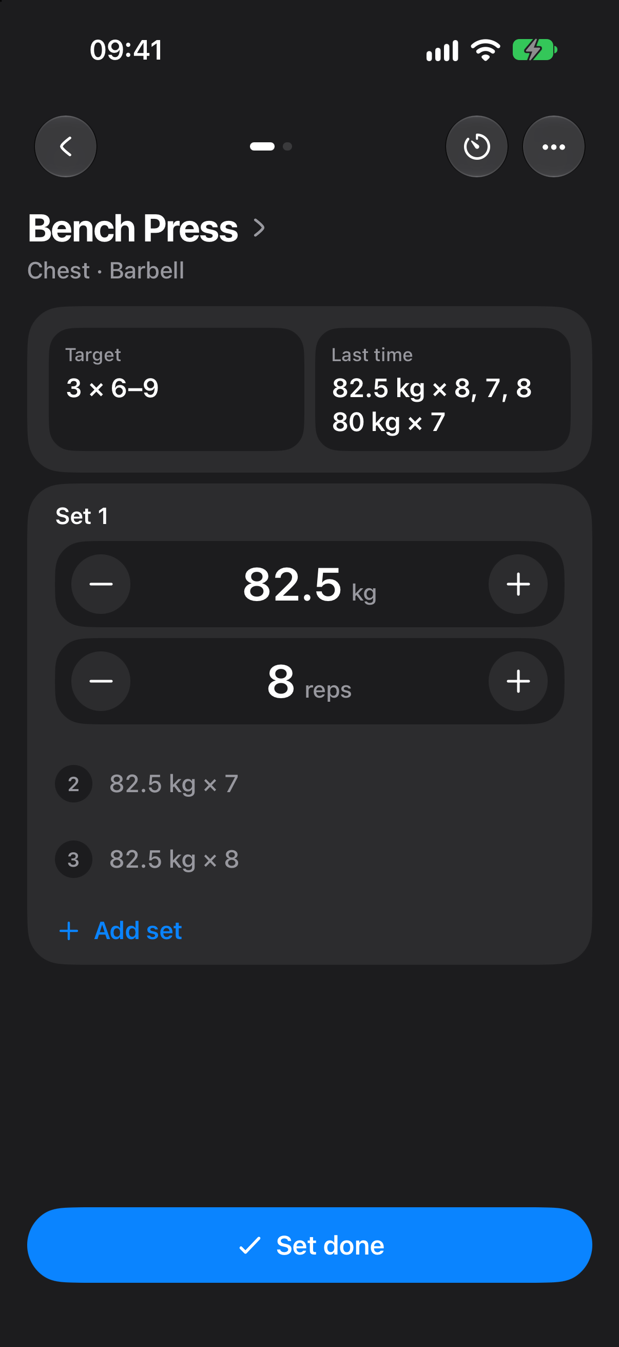 Exercise target