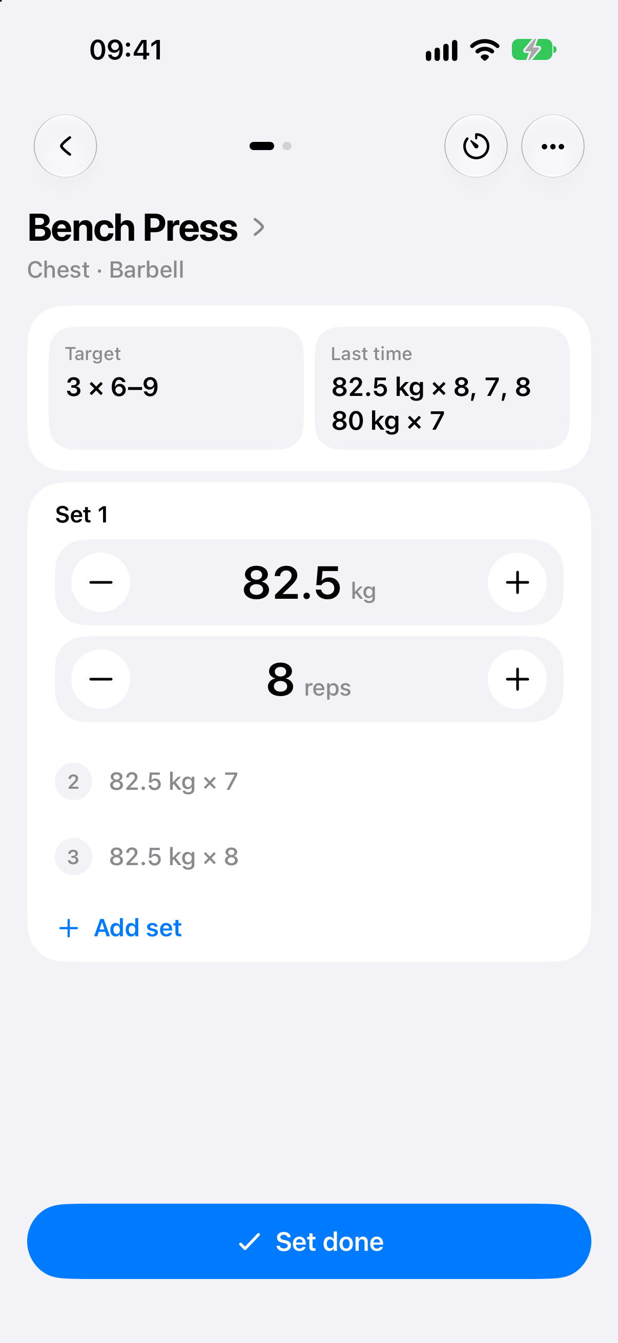 Exercise target